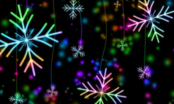 Image of colourful snowflakes
