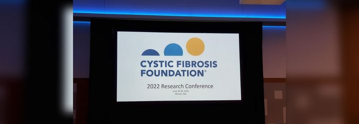 Diapositive d'ouverture de la conférence de recherche 2022 de la Cystic Fibrosis Foundation 